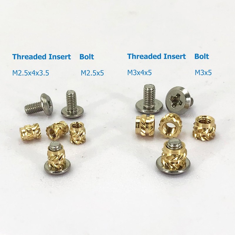 440Pcs Threaded Inserts Bolt Set M2.5 M3 Heat Set Insert