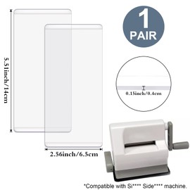 BAOFALI 2 Pcs/1 Pair Mini Cutting Pads for Die Cutting Machine； Clear Polycarbonate Plastic Mini Cutting Plates,Cutting Pads Die Cutting Plates 5.5x2.6inch (14x6.5cm Thickness:4mm/0.16inch)