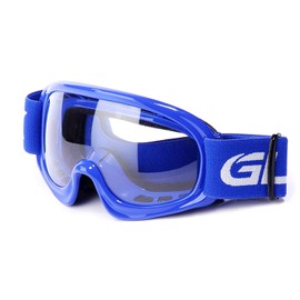 GLX YH15 Antivaho Resistente a los Impactos Niños Jóvenes ATV Off-Road Dirt Bike Motocross anteojos para Niños y Niñas (Azul, Talla única)
