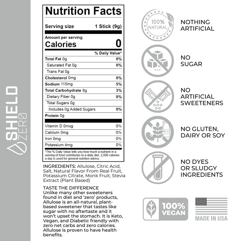 SHIELD ZERO 32ct - Sugar Free, Advanced Electrolyte Hydration Packets