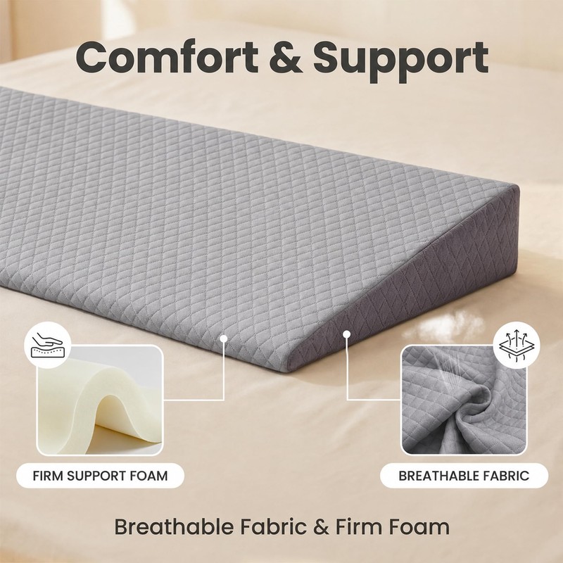 King Size Wedge Pillow for Sleeping - 4" H for