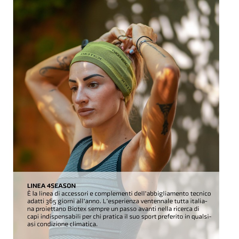 BIOTEX Fascia Tergisudore Unisex per Ciclismo e Running, Ideale per