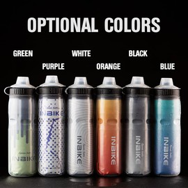 Insulated Mountain Bike Water Bottle BPA Free Cycling and Sports Squeeze Bottle with Dust Cover ALKOY