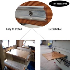 NKEOSN 【Upgrade】 RV Table Wall Mount, Outside Track Mout, Aluminum Alloy Support Trim Mill Finish for Sliding Table, Table Side Support Replacement Fitting 25"