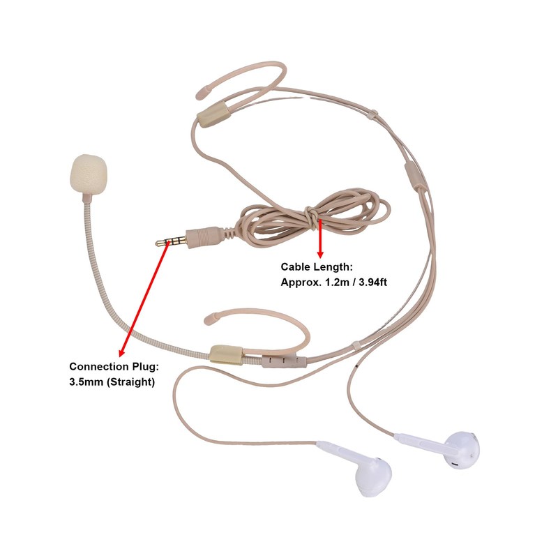 Wireless Microphone Headset Headphones Professional Condenser Mic Podcast Recording Video
