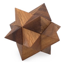 Shooting Star Puzzle: 3D Brain Teaser Wooden Puzzle for Adults Classic Handheld Interlocking STEM Skill Builder Interlocking Game Educational Problem-Solving Game