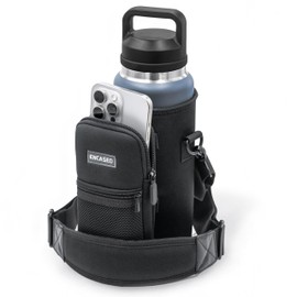 Insulated Carrier Bag Designed for YETI Rambler 36oz Water Bottle with Large Storage Pocket, Hand Strap and Padded Shoulder Sling, Travel Sleeve for Phone Storage and Accessories (Neoprene)