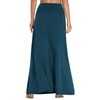 EXCHIC Women's Bohemian Style Print/Solid Elastic Waist Long Maxi Skirt