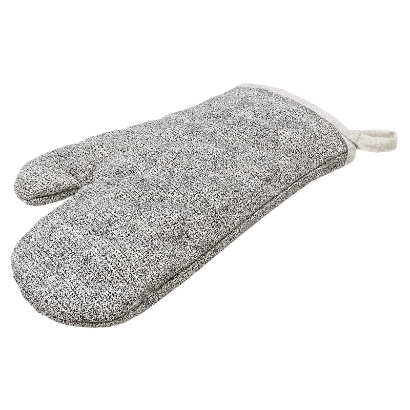Lashuma 2 x baking gloves, cotton, barbecue gloves, rustic beige