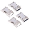 4Pcs Side Release Buckle 25x47mm Zinc Alloy Glossy Durable Wide