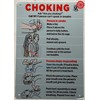 CHOKING POSTER SIGN - Resturant CHOKING POSTER SIGN (Blue REFLECTIVE.