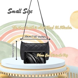 Benepoint Shoulder Bag, PU Leather Women's Shoulder Handbags Cell Phone Purse Messenger Bag Crossbody Purse, Black