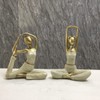 Artgenius Art Abstract Yoga Figurine Statue,Home Decorative Girl Yoga Scuplture