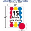 Avery Color-Coding Removable Labels, 3/4 Inch Round Labels 315 Dot