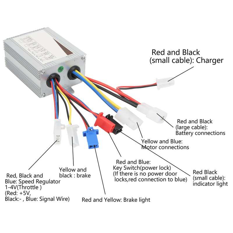 DC24V 500W Brushed Speed Controller with Throttle Pedal Kit for