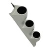 GlowShift Universal Gray Triple Pillar Gauge Pod - Fits Any