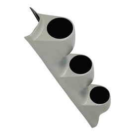 GlowShift Universal Gray Triple Pillar Gauge Pod - Fits Any Make/Model - ABS Plastic - Mounts (3) 2-1/16" (52mm) Gauges to Vehicle's A-Pillar