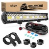 Nilight 20Inch 420W Triple Row Flood Spot Combo 42000LM Bar