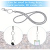 NINFEIQI Sparkly Lanyard, Bling Round Crystal Neck Strap Lanyard with