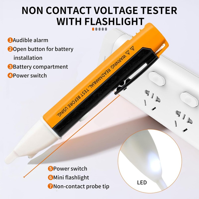 2 Pcs Electric Tester Pen, Voltage Pen, Voltage Tester Pen
