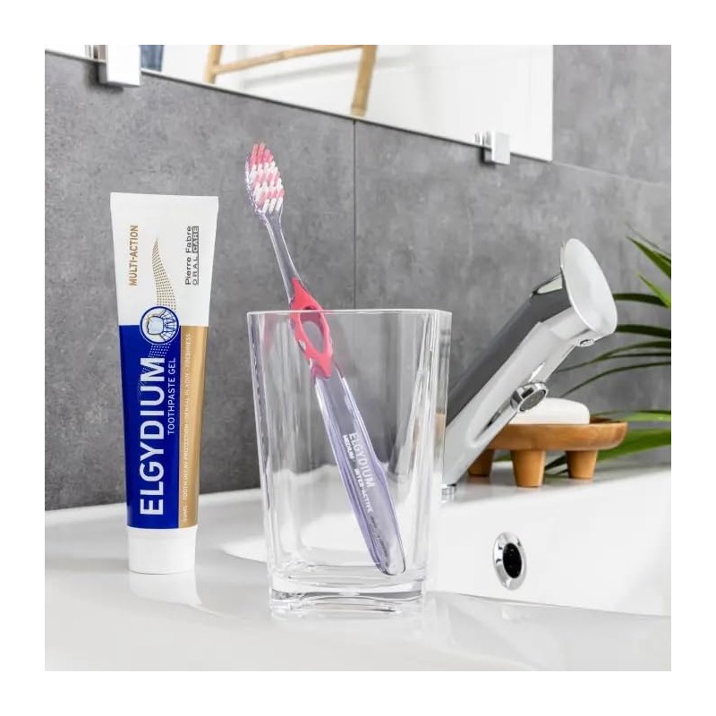 Elgydium 2 cepillos de dientes interactivos medianos + 1 gratis