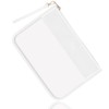 izuzta Clear PVC Flat Pouch PU Makeup Bag Clear Zipper