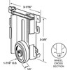 Easy Fix Hardware Steel-Framed Mirror Bottom Closet Door Roller Assembly