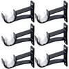 6 Pack Curtain Rod Bracket, Heavy Duty Curtain Rod Holders