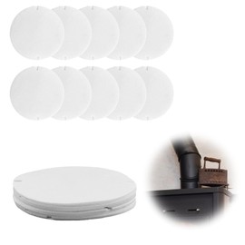 10 Pieces Stove Pipe Gasket & Stove Fireplace Seal - Heat Resistant Sealing Paper Set, Seals for Stove Pipe, Smoke Pipe Seal Insulation (High Temperature)