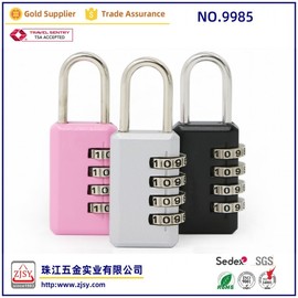 Long Shackle Padlock for Lockers, Cabinets, Luggage, Warehouses, Factories, Escape Rooms - Lock5531 Silver+ Gold/60*27.3*12mm 10ea