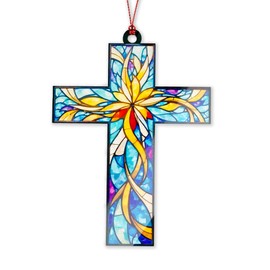 Cross Christmas Ornaments 2025, Jesus Christmas Decorations, Cross Ornament for Tree, Religious Gifts for Women, Nativity Cross Christian Gift for Xmas Holiday Church, Bible Gifts, Grace, New Year