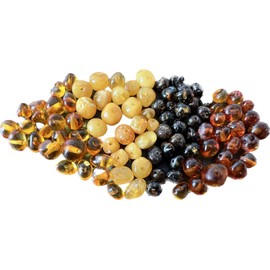 Baltic Amber Loose Beads with Drilled Hole (Milky)