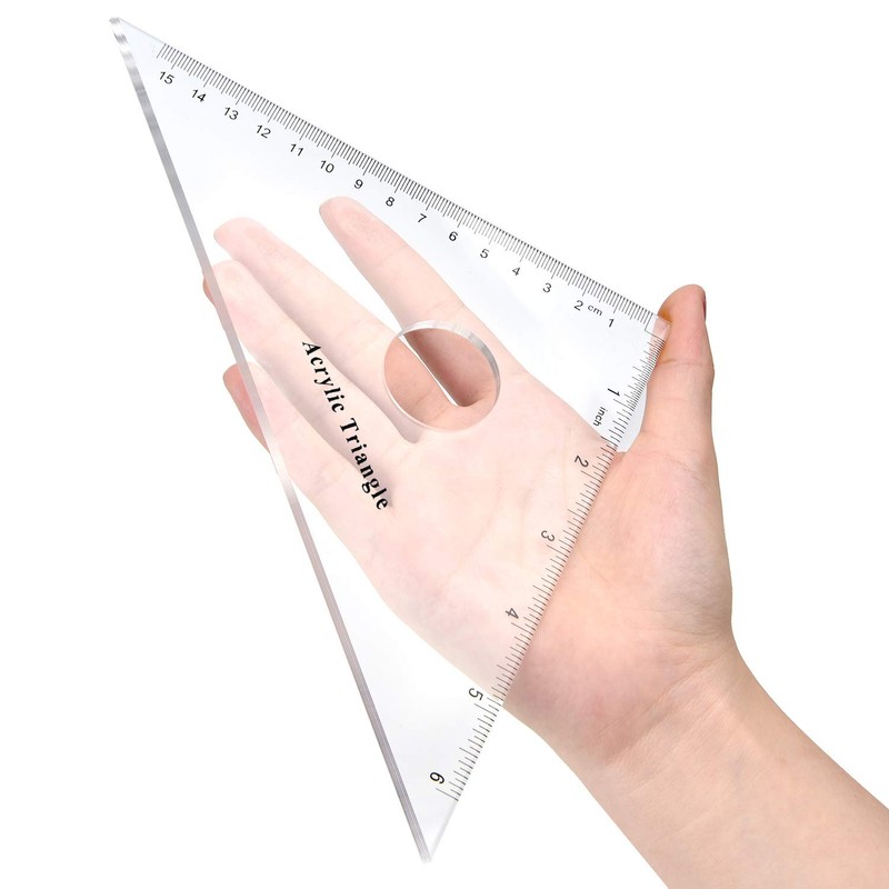 Coopay Large Triangle Ruler Set Square, 30/60 and 45/90 Degrees,