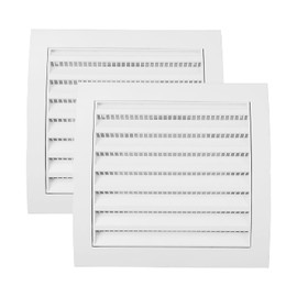 Vent Systems Diameter 100 mm, outer dimensions 148 x 153 mm, pack of 2, white air vent cover for dryer, ventilation openings and exhaust pipe, suitable for outdoor use
