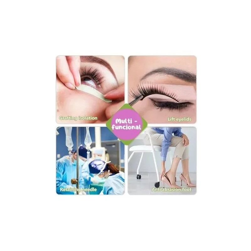 Cinta Micropore Extensiones Pestañas Mink 1x1 Pelusa