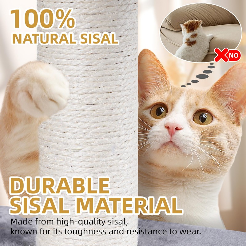 Xin Three Layer Cat Tree with Cat Condo and Two