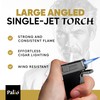 Palió Pro Scorpius Angled Black Single-Jet Refillable Butane Torch Lighter
