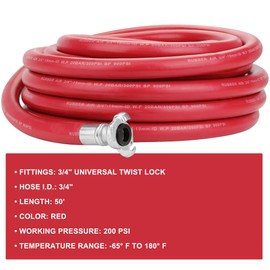 WYNNsky 3/4 Jack Hammer Air Hose with Universal Chicago Couplings