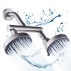 AZOS Double Shower Head with Shut-Off Valve, Bathathroom High Pressure