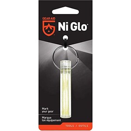 Gear Aid Ni GLO, 2” Glowing Keychain for Camping, Scuba and Night Fishing