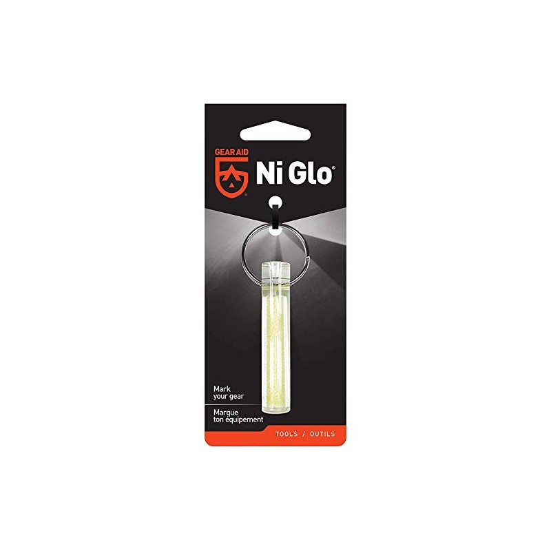 Gear Aid Ni GLO, 2” Glowing Keychain for Camping, Scuba