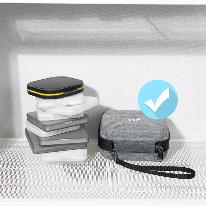 JJC Water Resistant Camera Lens Filter Bag for 10 Round