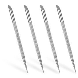 guduling 4pcs Stainless Steel Cuticle Pusher,Cuticle Remover Tool,Nail Cleaning Cuticles Stick,Metal Nail Cuticles Pusher Nails Polish Remover Tool for Professional Manicure Pedicure
