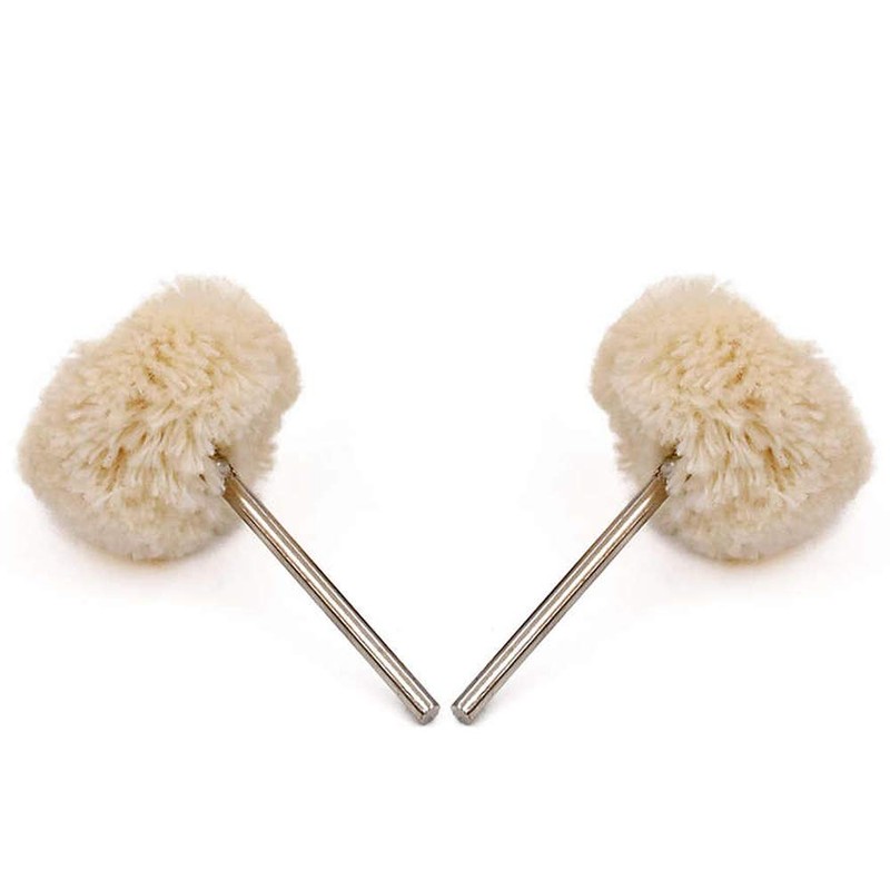 NGe 10Pcs 1" Genuine Wool Buffing Ball with 1/8" Shank,