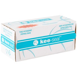 KEE-SEAL Disposable Pastry Bags, Piping Bag with Grip Tight Outer Surface, Smooth-Flow Interior, Easy Tear Perforation, Convenient Dispenser Box, 12-Inch, Clear