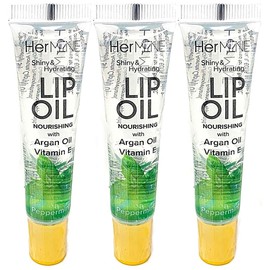 CRISPY BEAUTY HERMINE CLEAR LIP OIL GLOSS 3PCS (PEPPERMINT)