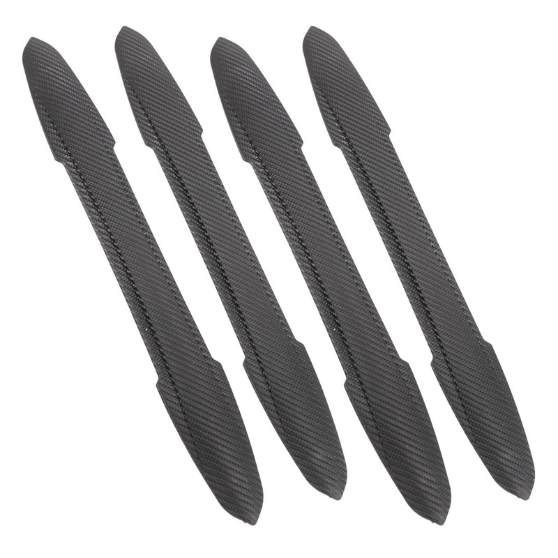 4PCS Bumper Guard Strip Carbon Fiber Pattern Textured 43cm Length