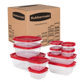 Rubbermaid EasyStore Rectangle and Square Containers, 22-Piece Set, Food Storage Containers, Food Storage Containers with Lids