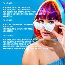 ESMONLINE 20 Compatible Printer Cartridges to Replace Brother LC-980 LC-985 LC-1100 MFC 250C 255CW 295CN 5890CN 5895CW 6490CW 6890CDW 790CW 990CW J265W J410 J415W 615W DCP 145C 165C 185C 195C 365CN