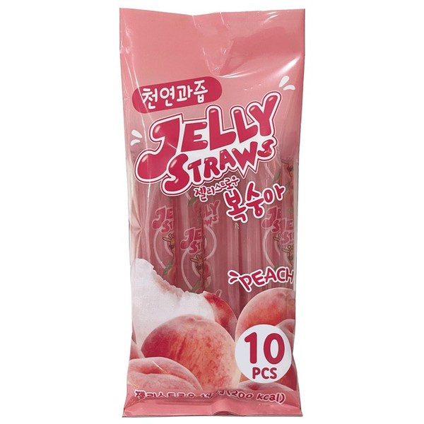Fruit Jelly Straw - Assorted Flavors (Peach, Mango, Blueberry, Lychee)